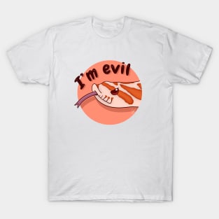 Red Western Hognose Snake, "I'm evil" T-Shirt